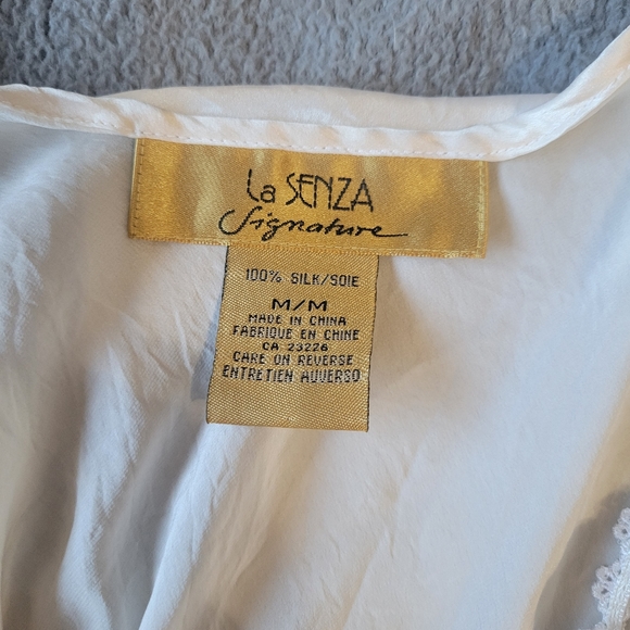 silk slip dress with lace detail - Picture 2 of 10